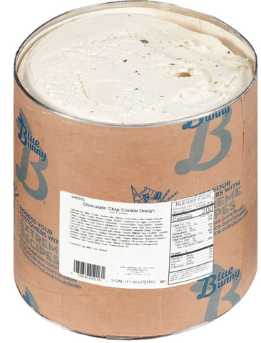 Blue Bunny Premium Chocolate Chip Cookie Dough Ice Cream, 3 Gallon Tub