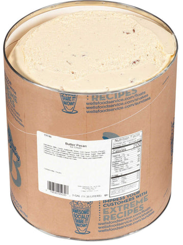 Blue Bunny Premium Butter Pecan Ice Cream, 3 Gallon Tub