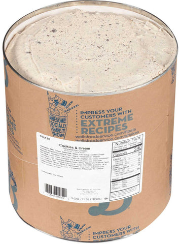 Blue Bunny Premium Cookies and Cream Ice Cream, 3 Gallon Tub