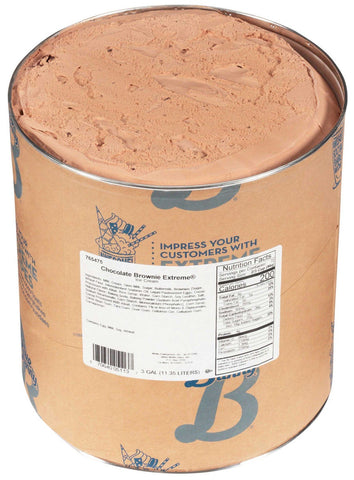 Blue Bunny Premium Chocolate Brownie Extreme Ice Cream, 3 Gallon Tub