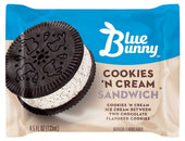 Blue Bunny Cookies N Cream Ice Cream Sandwich Bar, 4.5 Fluid Ounce -- 24 per case