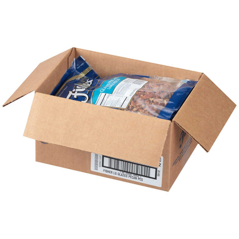 Fisher Large Glazed Pecan Pieces, 32 Ounce -- 3 per case.