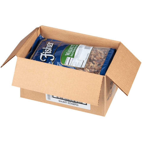 Fisher Chefs Naturals Halve and Piece Walnut, 2 Pound -- 3 per case.