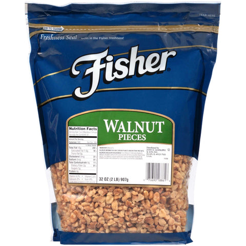 Fisher Chefs Naturals Nugget Walnut Piece, 2 Pound -- 3 per case.