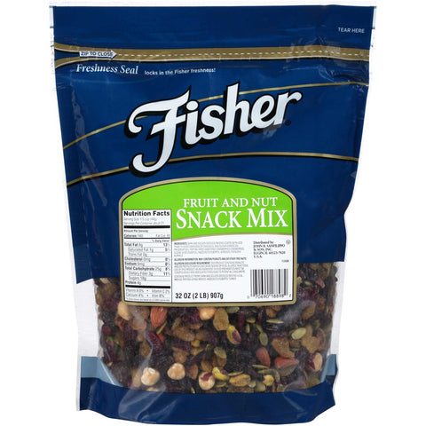 Fisher Fruit and Nut Snack Mix, 32 Ounce -- 3 per case.
