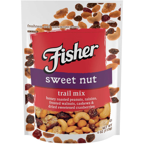 Fisher Sweet Nut Trail Mix, 4 Ounce -- 6 per case.