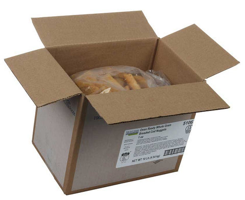 High Liner Oven Ready Whole Grain Breaded Cod Nugget, 10 Pound.