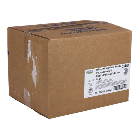 High Liner Whole Grain Potato Crunch Alaska Pollock Fish Fries, 20 Pound.