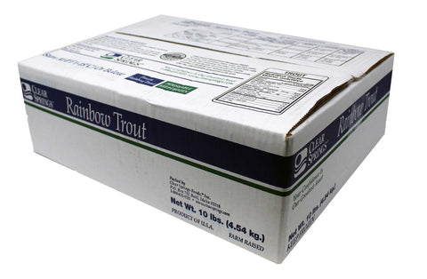 Clear Springs Foods 3.75-5 Ounce Military Clear Cuts Natural Trout Fillet, 10 Pound.