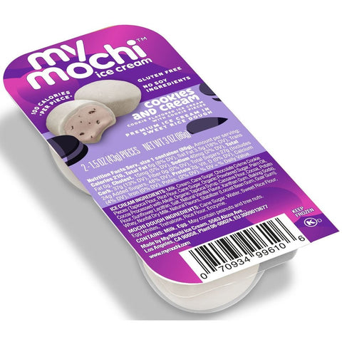 My Mochi Cookies and Cream Ice Cream - Twin Pack, 3 Ounce -- 12 per case