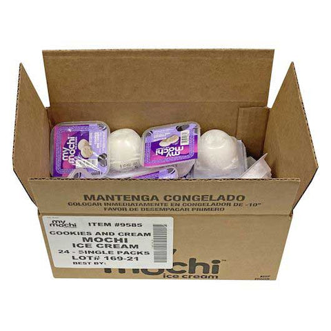 My Mochi Cookies and Cream Mochi Ice Cream, 1.5 Ounce -- 24 per case