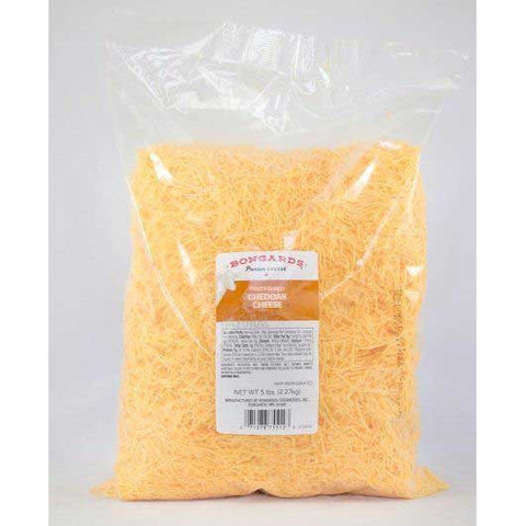 Bongards Yellow Cheddar Fancy Cheese Shred, 5 Pound -- 4 per case