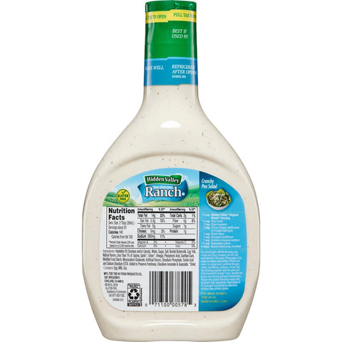 Hidden Valley The Original Ranch Dressing, 24 Fluid Ounce Bottle -- 6 per case.