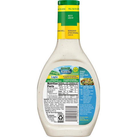 Hidden Valley Light Original Ranch Dressing, 16 Fluid Ounce -- 6 per case