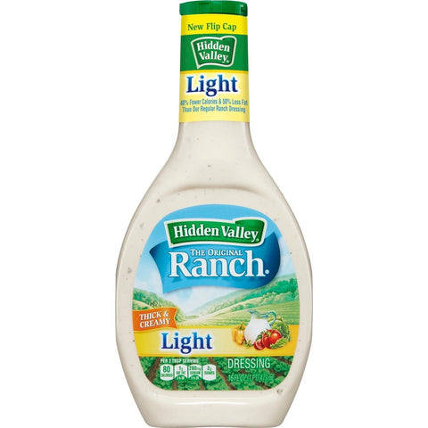 Hidden Valley Light Original Ranch Dressing, 16 Fluid Ounce -- 6 per case