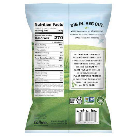 Harvest Snaps Lightly Salted Green Pea Snack Crisps, 2 Ounce -- 36 per case