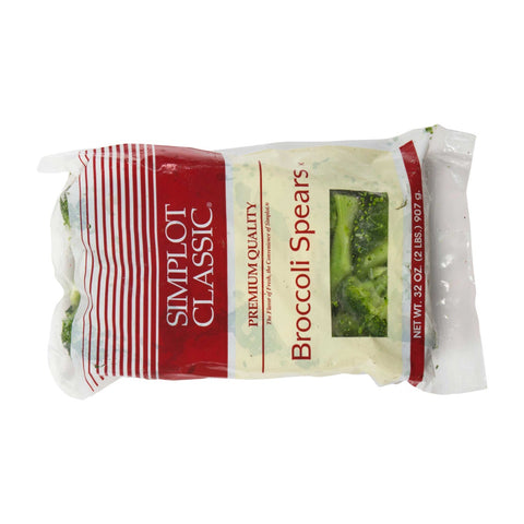 Simplot Broccoli Spears - 2 lb. packages, 12 packages per case
