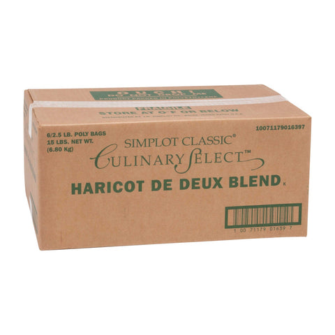 Culinary Select Haricot Blend De Deux - 2.5 lb. package, 6 packages per case