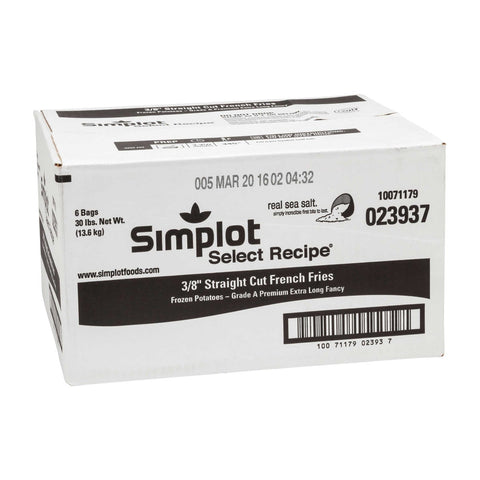 Simplot Select Recipe Skin Off Potato French Fry, 5 Pound -- 6 per case.