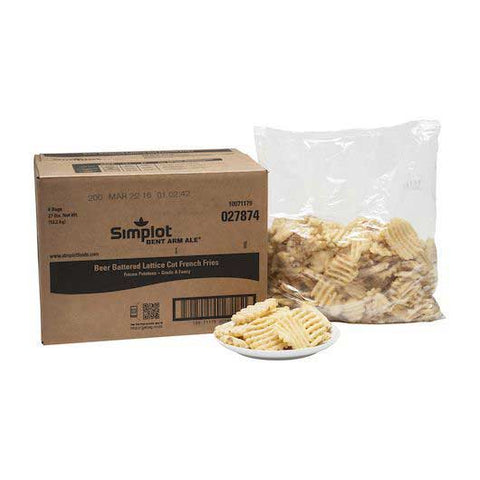 Simplot Bent Arm Ale Beer Battered Lattice Cut Fries, 4.5 Pound -- 6 per case