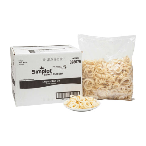 Select Recipe Skin On 1/4 Inch Frozen Potato Loop Fries, 5 Pound -- 6 per case