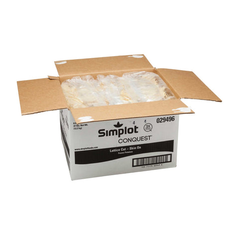 Conquest Skinned Lattice Fries, 4.5 Pound -- 6 per case.