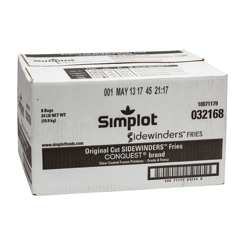 Simplot Sidewinders Clear Coated Fries, 4 Pound -- 6 per case