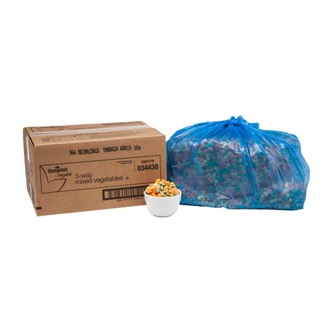 Simplot Daily Pick 3 Way Mixed Vegetables, 20 Pound.