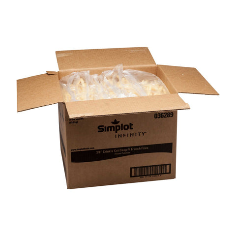 Infinity Deep V Crinkle Cut Fries, 5 Pound -- 6 per case.