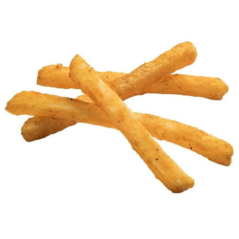Simplot Seasoned CRISP Delivery+ Skin On Battered Savory Straight Cut Potato Fries, 5 Pound -- 6 per case