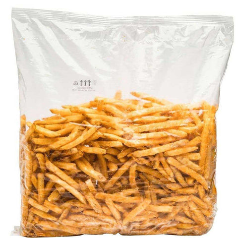 Simplot Seasoned CRISP Delivery+ Skin On Battered Savory Straight Cut Potato Fries, 5 Pound -- 6 per case