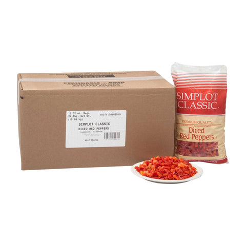 Simplot Classic Diced Red Pepper, 2 Pound -- 12 per case