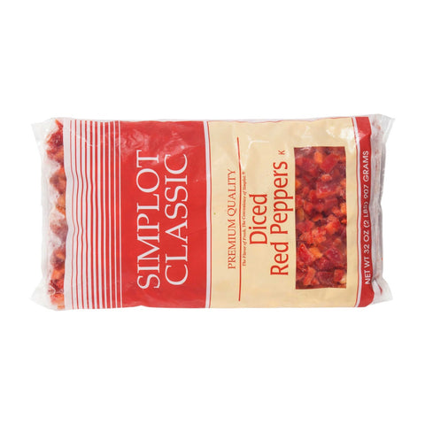 Simplot Classic Diced Red Pepper, 2 Pound -- 12 per case