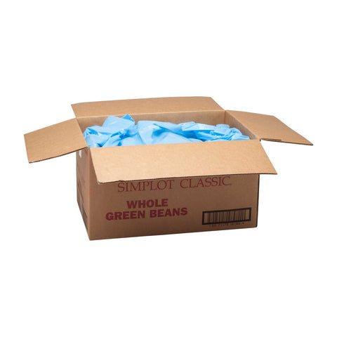 Simplot Whole Green Bean - 20 lb. package, 1 package per case