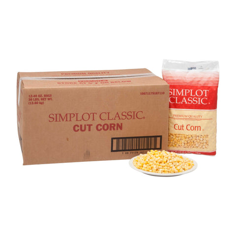 Simplot Golden Jubilee Cut Corn - 40 oz. bag, 12 bags per case