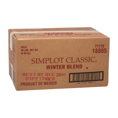 Simplot Winter Vegetable Blend - 20 lb. package, 1 package per case