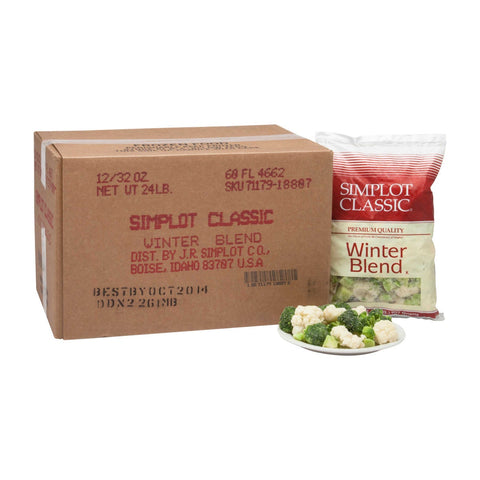 Simplot Winter Vegetable Blend - 32 oz. package, 12 packages per case