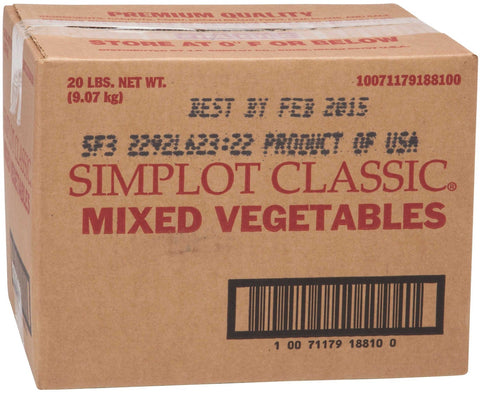 Simplot 5 Way Mixed Vegetable Blend, 20 Pound