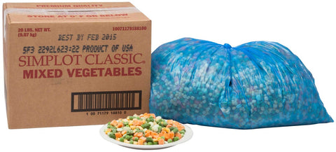Simplot 5 Way Mixed Vegetable Blend, 20 Pound