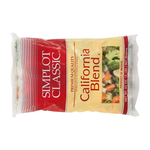 Simplot California Vegetable Blend - 32 oz. package, 12 package per case