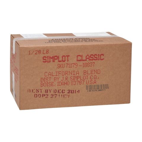 Simplot California Vegetable Blend - 20 lb. package, 1 package each