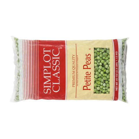 Simplot Petite Peas - 40 oz. package, 12 packages per case