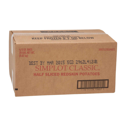 Simplot Redskin Potato Half Slices - 5 lb. package, 4 packages per case