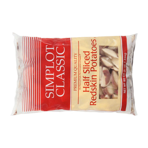 Simplot Redskin Potato Half Slices - 5 lb. package, 4 packages per case
