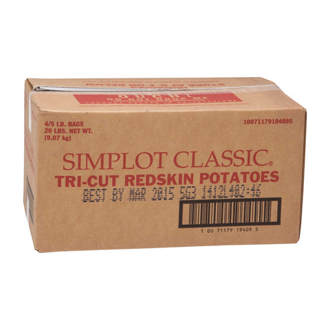 Simplot Redskin Potato Tri-Cuts - 5 lb. package, 4 packages per case