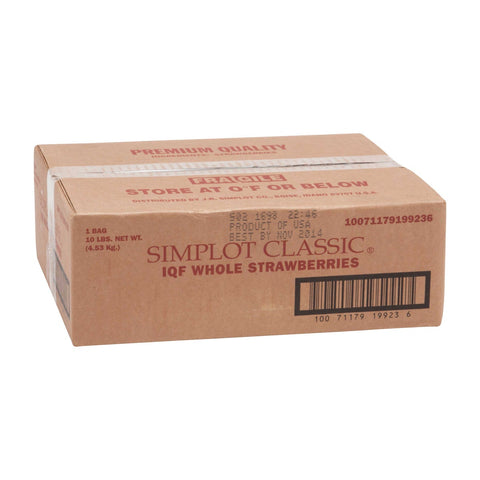 Simplot Classic Whole Strawberry Fruit, 10 Pound.
