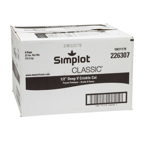 Simplot Wonder Deep Crinkle Cut Potato French Fry, 4.5 Pound -- 6 per case.