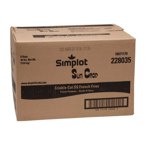 Sun Crop Crinkle Cut French Fry, 5 Pound -- 6 per case.