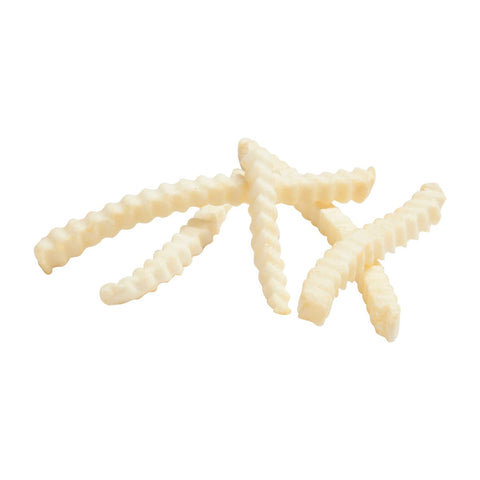 Simplot Blue Ribbon 5/16 inch Crinkle Cut Potato Fries, 5 Pound -- 6 per case.