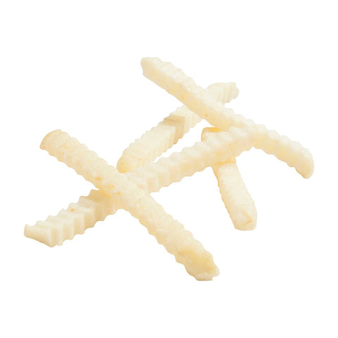 Simplot Blue Ribbon 3/8 inch Crinkle Cut Potato Fries, 6 Pound -- 6 per case.
